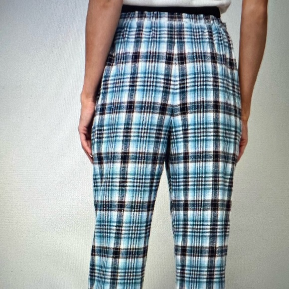Easel Plaid Pajama Set - Blue, Black and Cream - Picture 7 of 8
